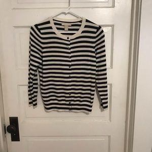 Banana Republic black and off white cardigan